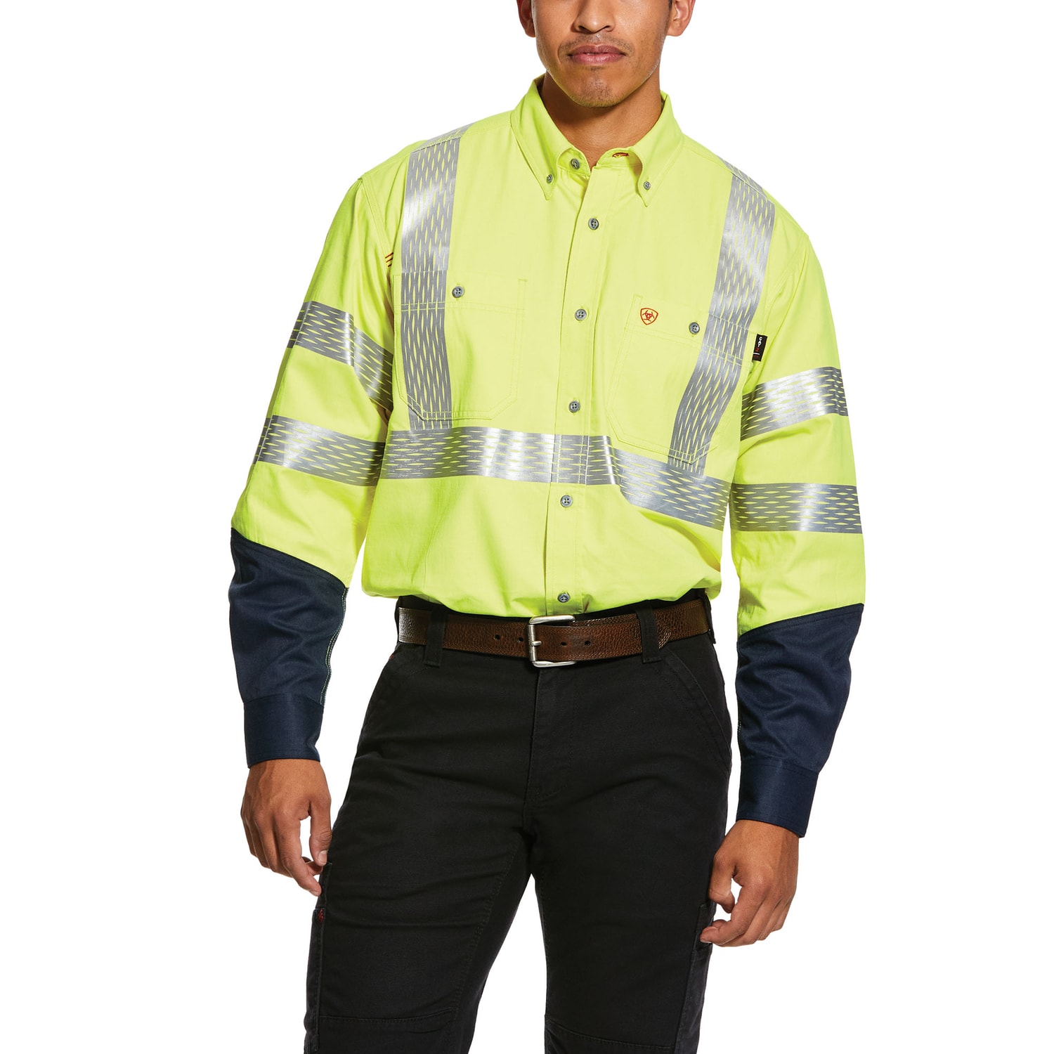 Ariat FR Hi-Vis Button Down Work Shirt in Hi-Vis Yellow